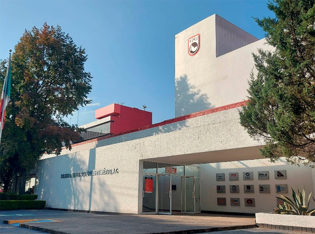 Fachada del Colegio de Ingenieros Civiles de México